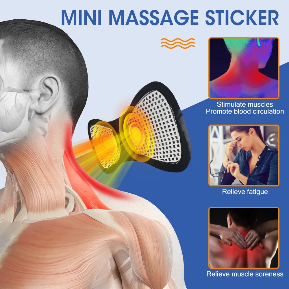 Electric EMS Neck Massager 8 Mode Portable Pain Relief