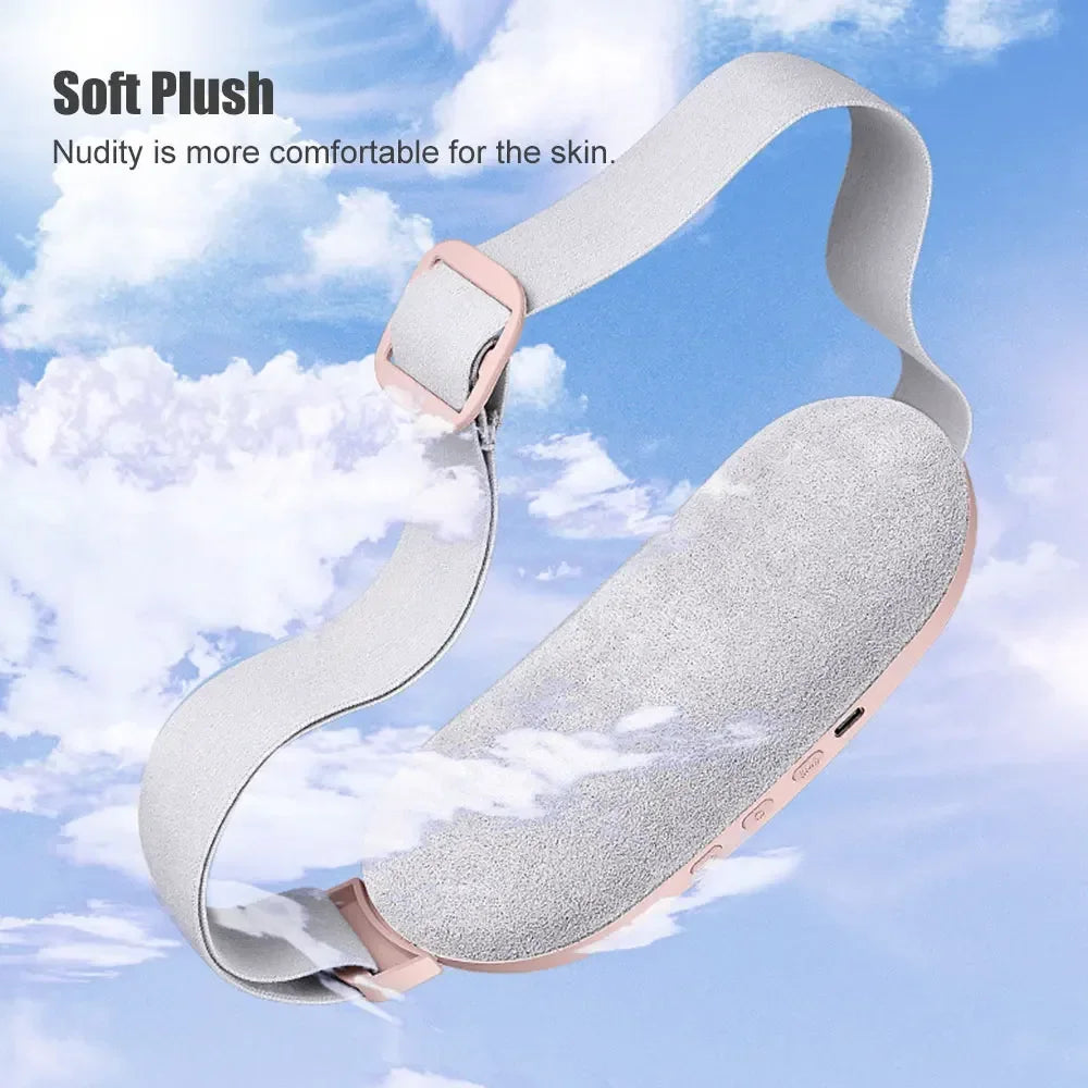 Electric Period Cramp Massager Vibrating Heating Belt for Menstrual Relief