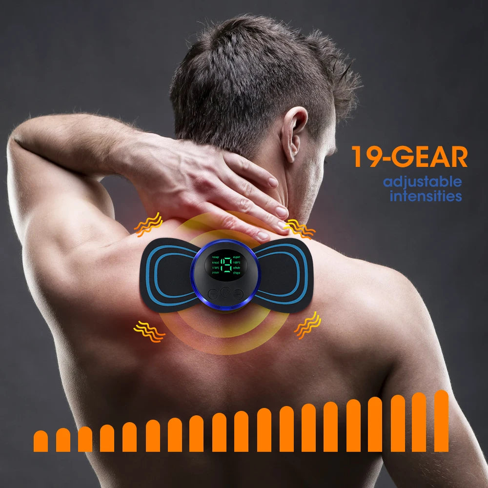 Electric EMS Neck Massager 8 Mode Portable Pain Relief