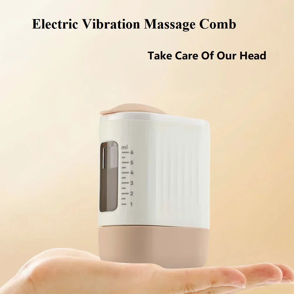 LED Vibration Massage Comb Liquid Oil Applicator for Hair Growth